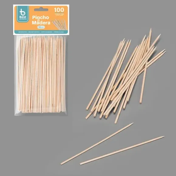 100 agitateurs en bois - 14 x 0,5 cm