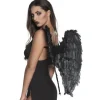 Ailes d'Ange Noires Pliables - 65 cm
