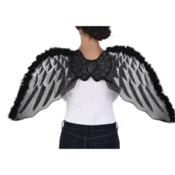 Ailes d'Ange Pailletées - Noir et Argent