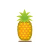 Ananas en Feutrine sur Pied en Bois - Tropical