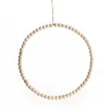 Anneau de perles en bois et corde à suspendre - 26 cm