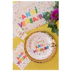10 Assiettes - Anniversaire Ballons Multicolores