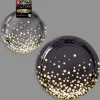 10 assiettes avec pois en carton - Diamètre 22,5 cm - Couleur au choix
