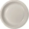 10 assiettes blanches en carton - Diamètre 26 cm