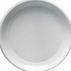 25 assiettes blanches en plastique réutilisable - Diamètre 25 cm