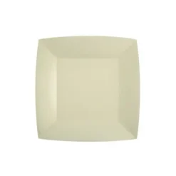 10 Assiettes Carrées Compostables Rainbow 18 cm - Couleur au choix