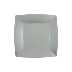 10 Assiettes Carrées Compostables Rainbow 18 cm - Couleur au choix