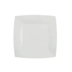 10 Assiettes Carrées Compostables Rainbow 18 cm - Couleur au choix