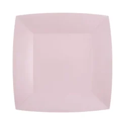 10 Assiettes Carrées Compostables Rainbow 18 cm - Couleur au choix