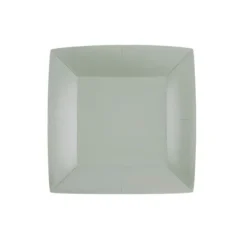 10 Assiettes Carrées Compostables Rainbow 23 cm - Couleur au choix