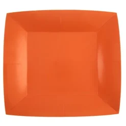 10 Assiettes Carrées Compostables Rainbow 23 cm - Couleur au choix