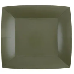 10 Assiettes Carrées Compostables Rainbow 23 cm - Couleur au choix