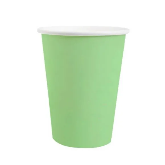 10 Assiettes Carrées Compostables Rainbow 23 cm - Couleur au choix