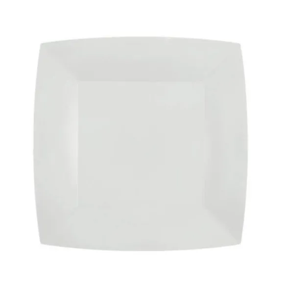 10 Assiettes Carrées Compostables Rainbow 23 cm - Couleur au choix