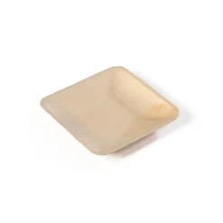 20 Assiettes Carrées en Palmier - 25 x 25 cm