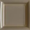 12 Assiettes Carrées en Plastique - Taupe