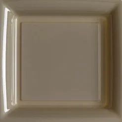 12 Assiettes Cocktail Carrée en Plastique - Taupe