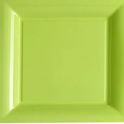 12 Assiettes Cocktail Carrée en Plastique - Ivoire