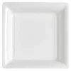 12 Assiettes Cocktail Carrée en Plastique - Blanc