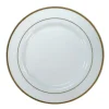 10 assiettes de luxe réutilisables avec bordure en plastique - Diamètre 23 cm - Couleur au choix