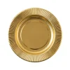 10 assiettes dorées en carton - Diamètre 20 cm