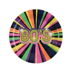 10 Assiettes en carton - Back to the 80's