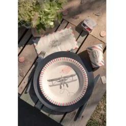 10 Assiettes en carton - Bon Voyage