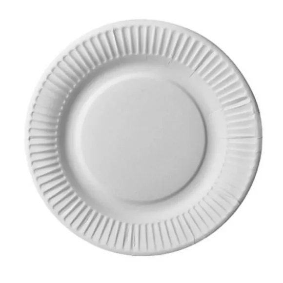 25 Assiettes en carton - 19 cm - Blanc - "Pure"