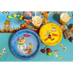 8 assiettes en carton - Diamètre 18 cm - Astérix ®