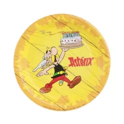 8 assiettes en carton - Diamètre 18 cm - Astérix ®