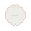 8 assiettes en carton - Diamètre 18 cm - Collection Baptême Blanc et Or - Couleur au choix