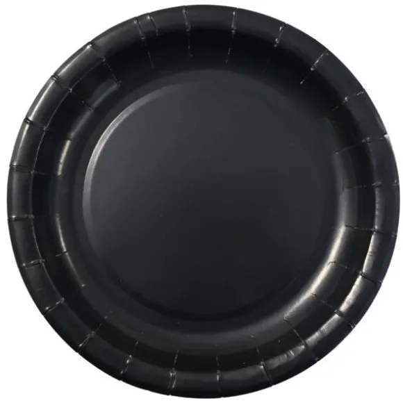 10 assiettes en carton - Diamètre 22 cm - Couleur au choix