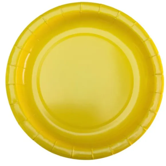 10 assiettes en carton - Diamètre 22 cm - Couleur au choix