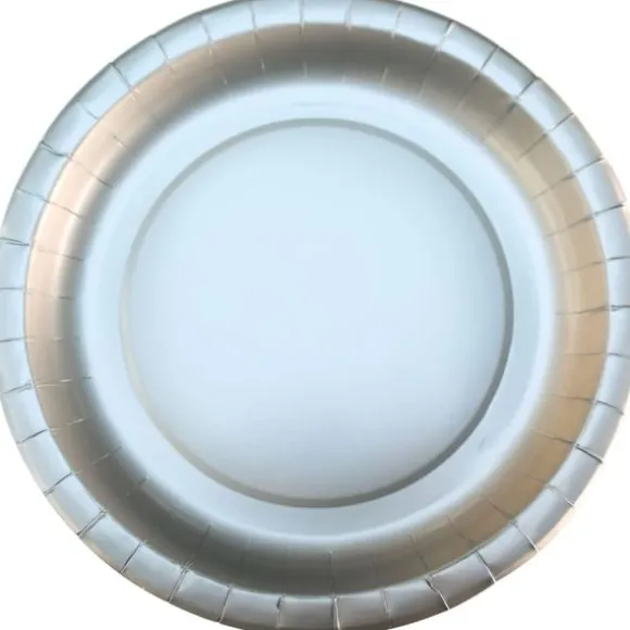 10 assiettes en carton - Diamètre 22 cm - Couleur au choix