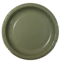 10 assiettes en carton - Diamètre 22 cm - Couleur au choix