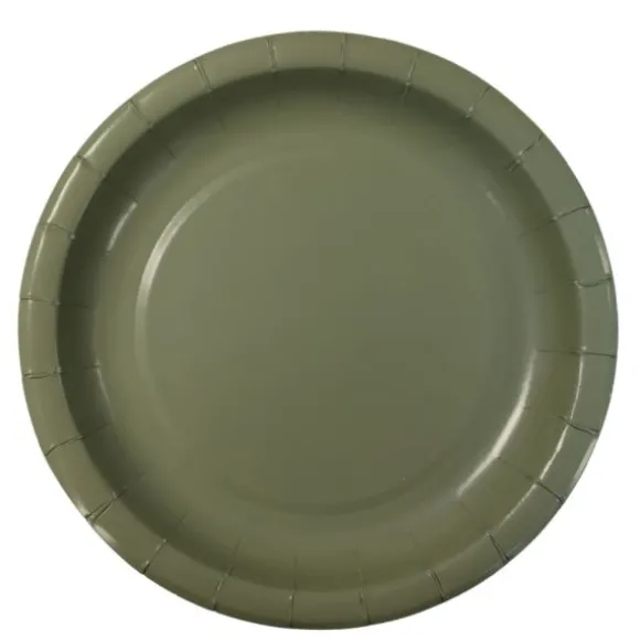 10 assiettes en carton - Diamètre 22 cm - Couleur au choix