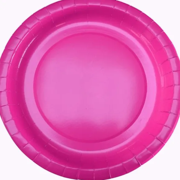 10 assiettes en carton - Diamètre 22 cm - Couleur au choix