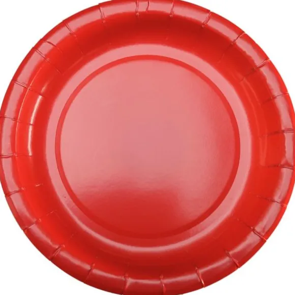 10 assiettes en carton - Diamètre 22 cm - Couleur au choix