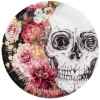10 Assiettes en Carton FSC - Crâne et Fleurs