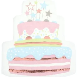 10 assiettes en carton FSC® - Diamètre 22,5 cm - Collection Anniversaire Scintillant