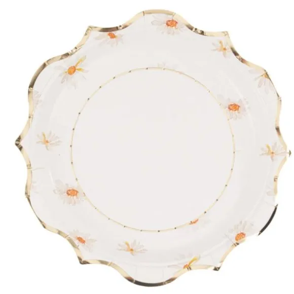 8 assiettes en carton FSC® - Diamètre 23 cm - Collection Daisy