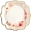 10 assiettes en carton FSC® - 21 x 21 cm - Collection Amour Floral