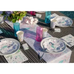 10 Assiettes en carton Little Sirène