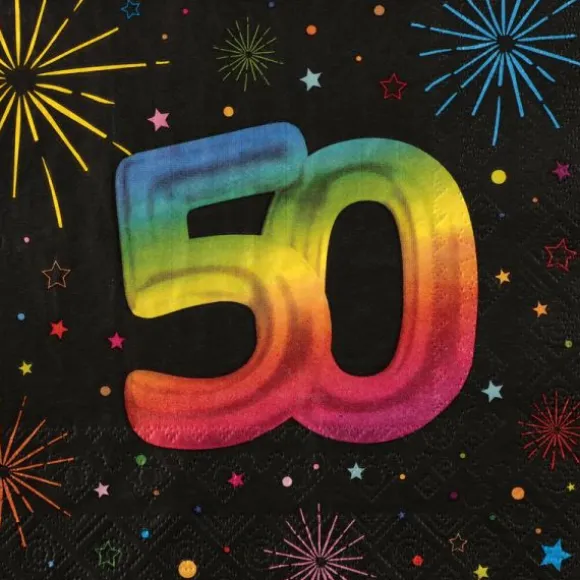 6 assiettes en carton pour anniversaire - Diamètre 22,5 cm - Collection Festicolor - Âge au choix