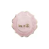 8 Assiettes en carton - Princesse Rose & Or - 22,5 cm