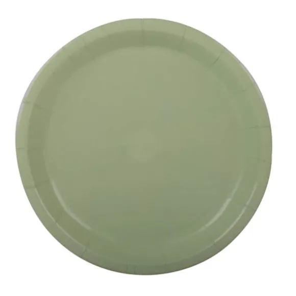 10 Assiettes en Carton Recyclable - 18 cm - Couleur au Choix