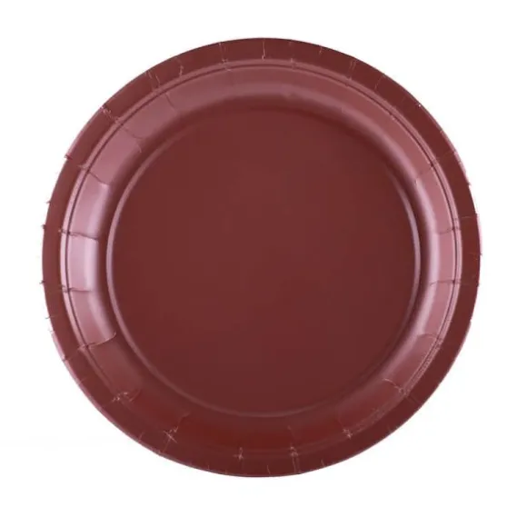 10 Assiettes en Carton Recyclable - 18 cm - Couleur au Choix