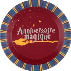 10 Assiettes en carton - Sorcier - 22,5 cm