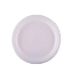 50 assiettes en fibre de canne à sucre - Diamètre 18 cm
