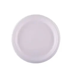 12 assiettes en fibre de canne à sucre - Diamètre 23 cm
